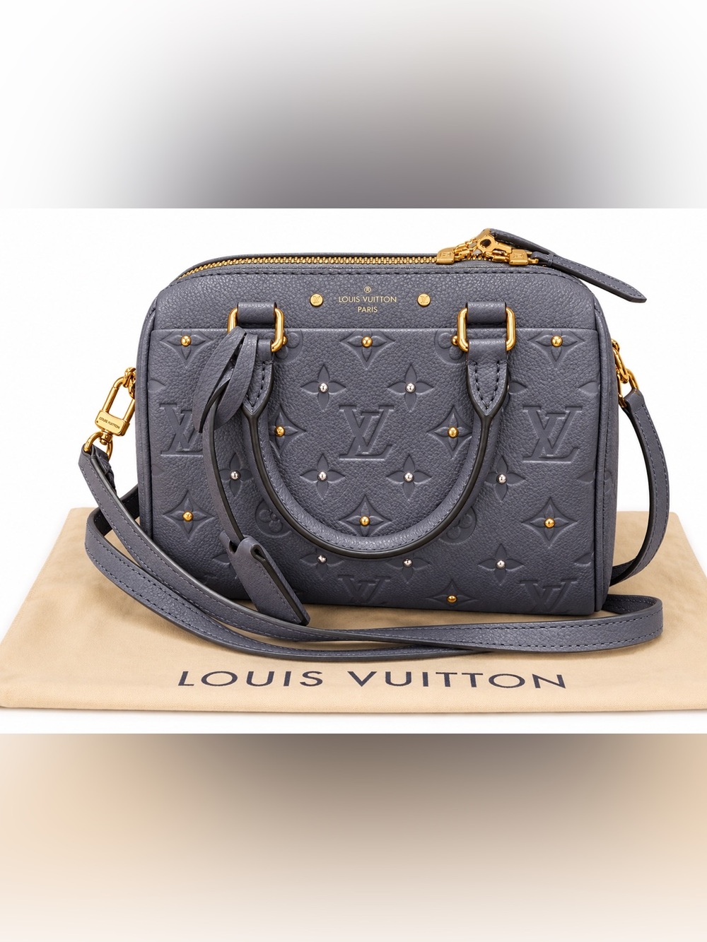 Louis Vuitton Limited Edition Studded Empreinte Speedy 20 Bandoulière